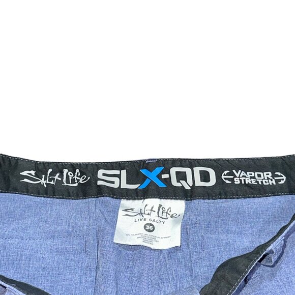 Salt Life SLX-QD Vapor Stretch Transition Hybrid 9" Board Shorts 36 Swim Fishing - Picture 5 of 7
